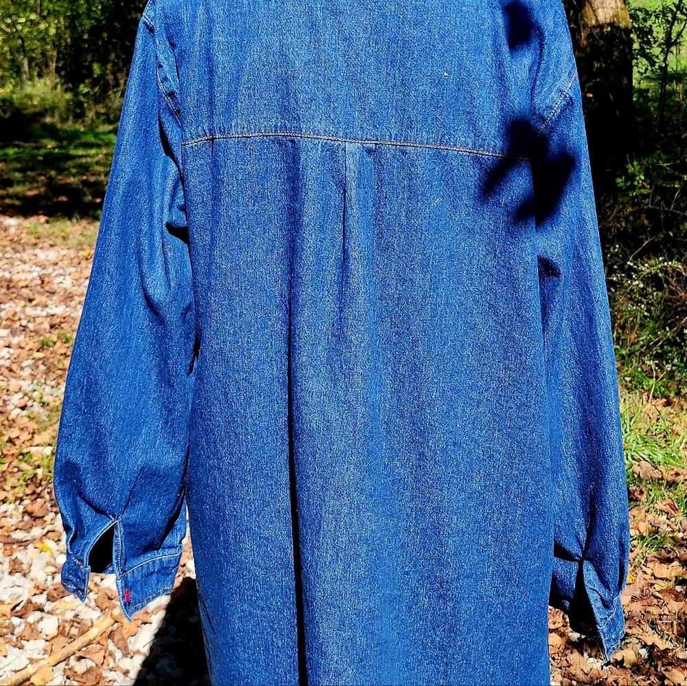 Denim Shirt Dress /Jacket - Picture 2 of 7